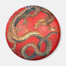 北斎の龍, dragon de Hokusai de 北斎, Hokusai Magnets