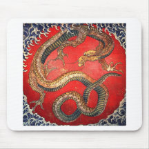 北斎の龍, dragon de Hokusai de 北斎, Hokusai Tapis De Souris