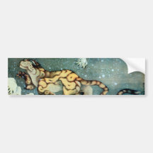 雪中虎図, tigre de 北斎 dans la neige, Hokusai Autocollants Pour Voiture