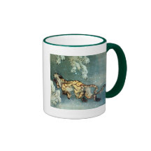 雪中虎図, tigre de 北斎 dans la neige, Hokusai Tasses À Café