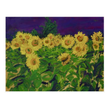 0067 tournesols de le champ des carte postale