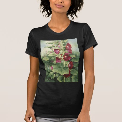 0536 roses trémière de Bourgogne T-shirt