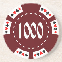 1000. Jeton de poker du dollar Dessous De Verres