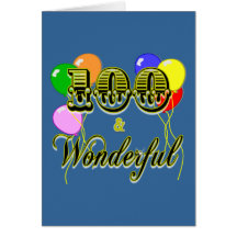 100 et cadeaux et habillement d'anniversaire merve carte de vœux