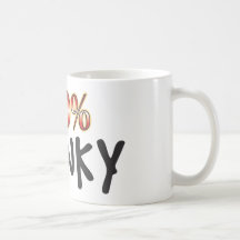 100 pour cent chancelants tasse à café