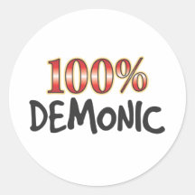 100 pour cent démoniaques autocollants