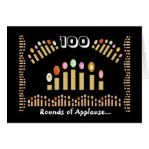 100 salves d'applaudissements - joyeux anniversair carte de vœux