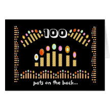 100 tapotements sur le dos - joyeux 100th annivers cartes