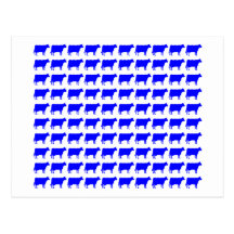100 vaches - bleu cartes postales