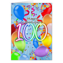 100th anniversaire - carte d'anniversaire de ballo