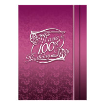 100th anniversaire personnalisé Inviations Cartons D'invitation