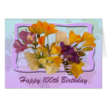 100th carte de voeux heureuse d'anniversaire