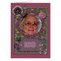 100th Carte photo pour un anniversaire