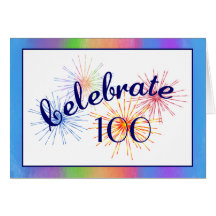 100th Célébration d'anniversaire Cartes De Vœux