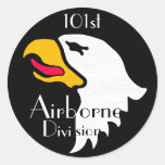 101st Division aéroportée Adhésif Rond