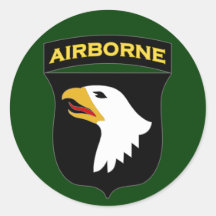 101st Division Aéroportée SSI Adhésif Rond