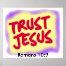 10:9 de Romains de JÉSUS de CONFIANCE Posters