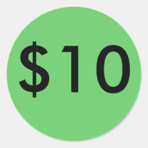 $10 AUTOCOLLANTS RONDS