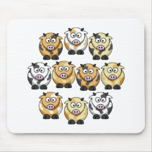 10 vache Mousepad Tapis De Souris