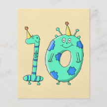 10ème Bande dessinée d'anniversaire, vert turquois Prospectus En Couleur