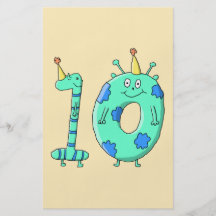 10ème Bande dessinée d'anniversaire, vert turquois Prospectus En Couleur
