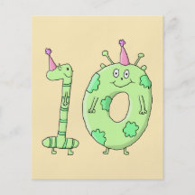 10ème Bande dessinée de fête d'anniversaire - vert Tract Customisé