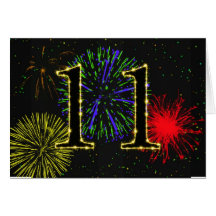 11ème Invitation de fête d'anniversaire Cartes De Vœux
