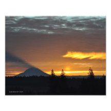 11X14 le mont Rainier et son ombre Photographie D’art