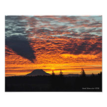 11X14 le mont Rainier et son ombre Photo