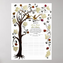 124 invités - arbre en ivoire de Quaker-b de Cummi Affiches