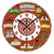 12 jours de bois et de plaid d'horloge de Noël