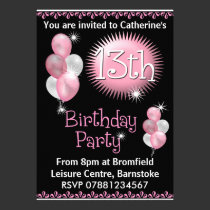 13ème Invitation de fête d'anniversaire invitations