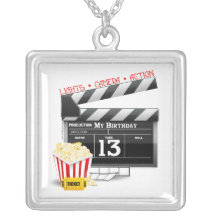 13ème Partie de film d'anniversaire Colliers Personnalisés