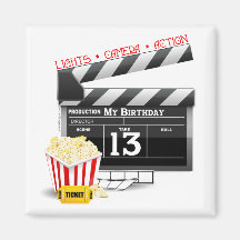 13ème Partie de film d'anniversaire Magnets