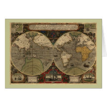1595 cartes vintages du monde par Jodocus Hondius