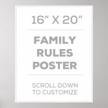16" x 20" famille ordonne l'affiche