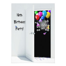 16ème Fête d'anniversaire Invitations