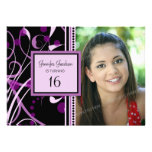 16èmes invitations de fête d'anniversaire de photo