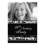 16èmes invitations de fête d'anniversaire de photo