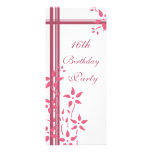 16èmes invitations florales de fête d'anniversaire