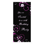 16èmes invitations florales de fête d'anniversaire