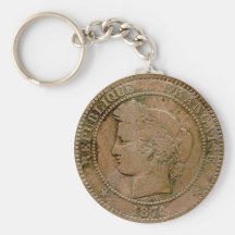 1871 centime du Français 10 Porte-clés