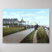 1890's vintages de l'Angleterre Folkestone Affiche