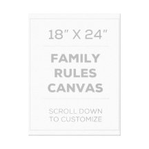 18" x 24" famille ordonne la toile toile tendue sur châssis