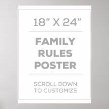 18" x 24" famille ordonne l'affiche