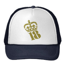 18ème anniversaire - nombre - dix-huit casquettes