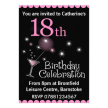 18ème Invitation de fête d'anniversaire