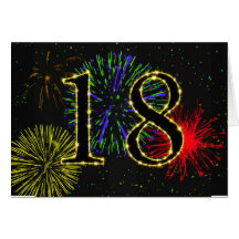 18ème Invitation de fête d'anniversaire Cartes De Vœux