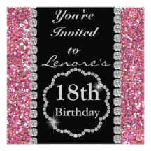 18ème Invitation de fête d'anniversaire de BLING
