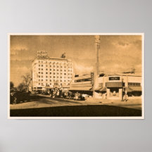 18ème rue Bakersfield la Californie des années 193 Affiches